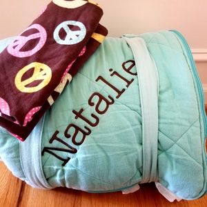 Pottery Barn Teen Sleeping Bag with Matching Pillo